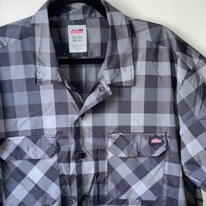 Dickies Black and Gray Plaid Shirt